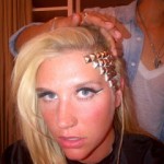 Ke$ha’s Gold Studded Hairstyle