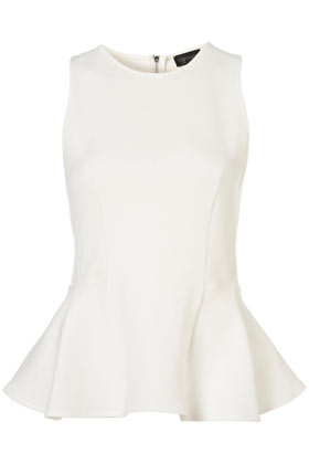 Topshop Panel Peplum Shell Top