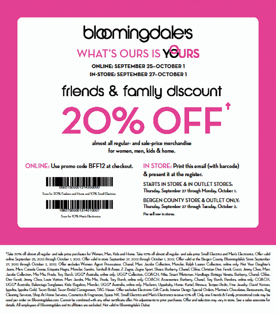 Bloomingdales Friends And Family Discount