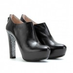 Surreptitious Sparkle: Miu Miu Black Leather Glitter Sole Ankle Booties