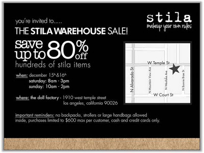 Stila Warehouse Sale In Los Angeles