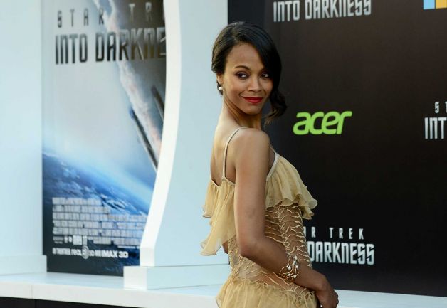 Makeup: Zoe Saldana At ‘Star Trek Into Darkness’ LA Premiere