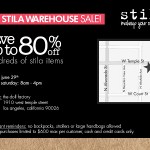 Stila Warehouse Sale This Weekend In Los Angeles