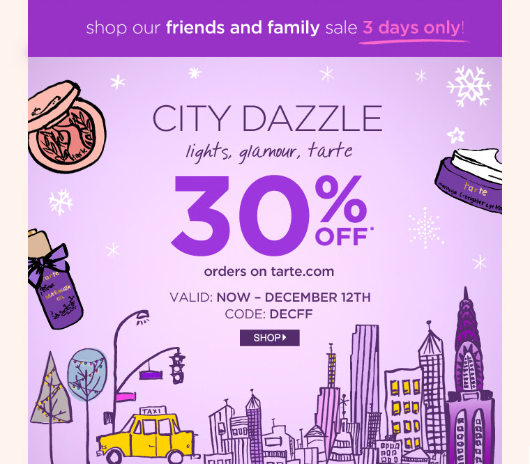 Tarte 30% Off Friends And Family Sale
