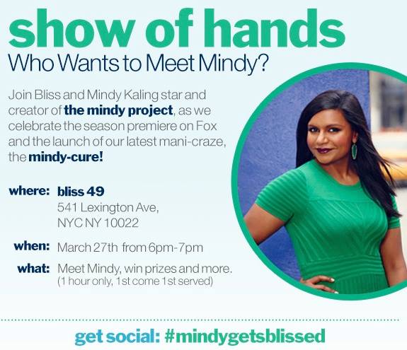 Score A Mindy-Cure At Bliss + Meet Mindy Kaling!