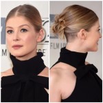 The Secret Multi-Ponytail Trick To Rosamund Pike's Updo At The 'Gone Girl' Premiere