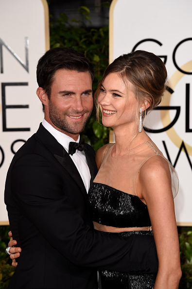 Behati Prinsloo's Golden Globes Simple French Twist & Minimal Makeup Combo = Deadly