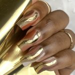 Mani of the Week: Gold Foil Swirl Nails with the OPI Malibu Collection